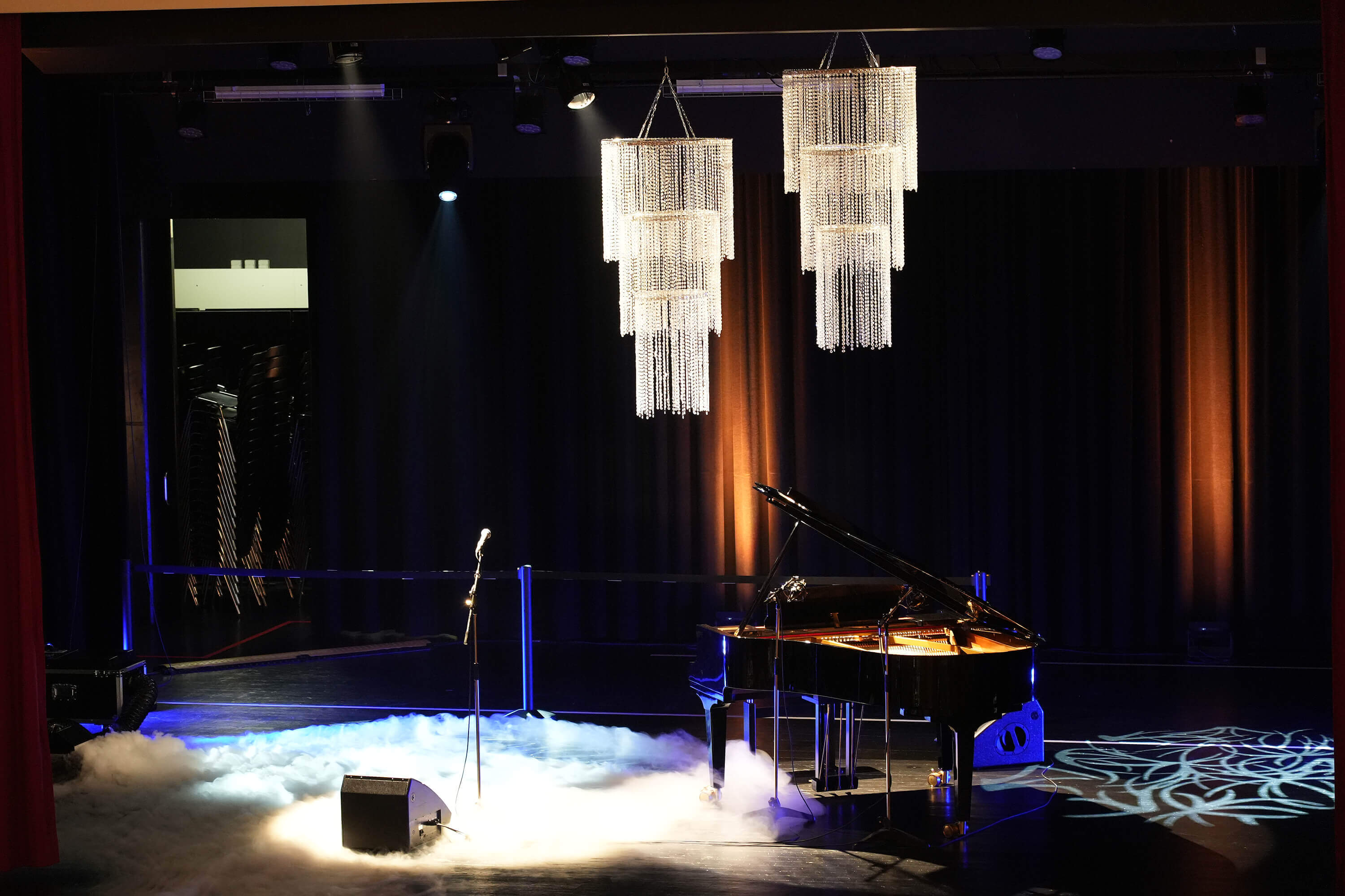 Die Bühne des Forums Landquart für Konzerte, Vorträge oder Comedy-Veranstaltungen