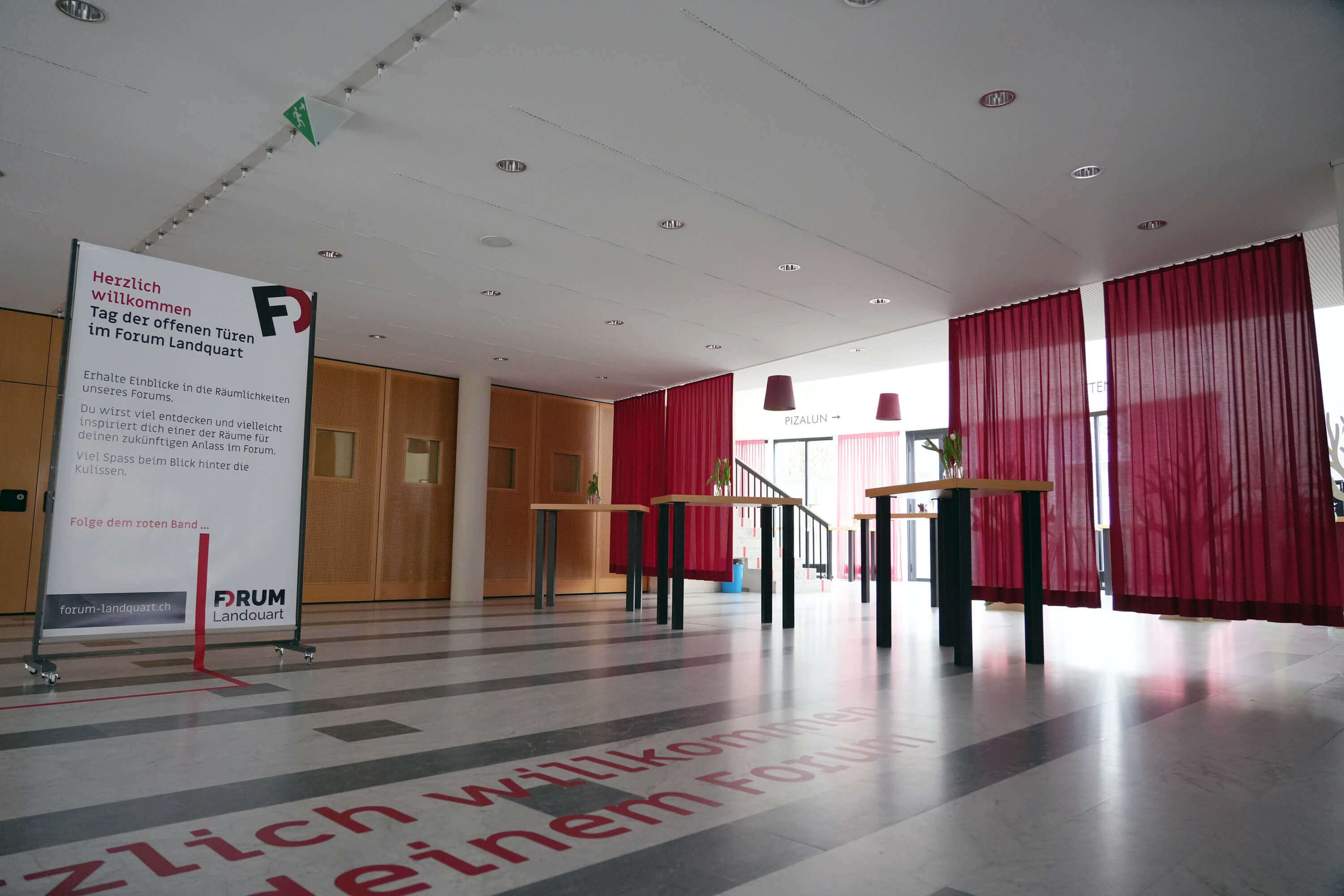 Vielfältig einsetzbares Foyer und Eingangsbereich im Forum Landquart